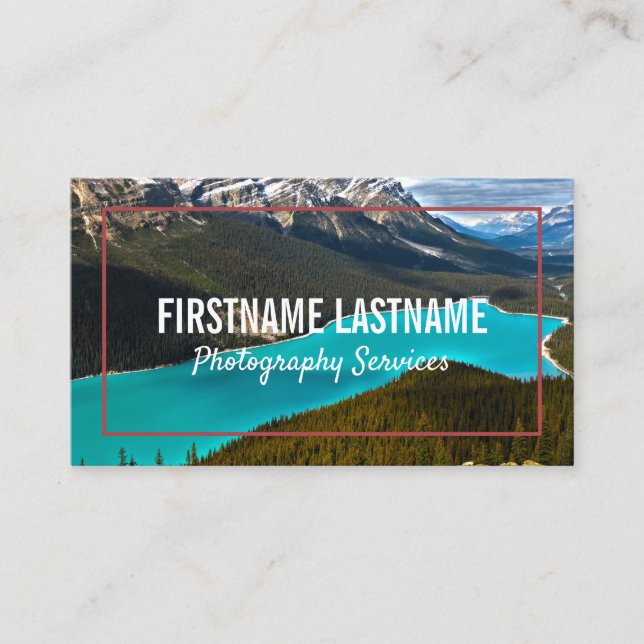 Professional Photography Red Business Cards (Front)