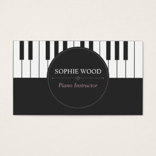 piano business cards