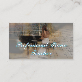 Professional  Piano Teacher  Business Card