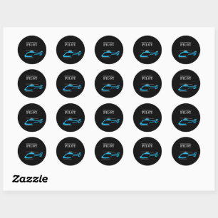 Professional pilot classic round sticker