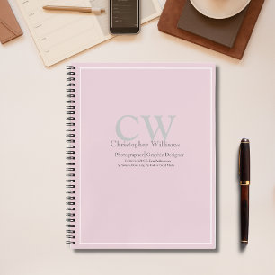 Professional Pink Minimalist Notebook