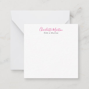 Professional Pink White Manager Consultant Chief Card