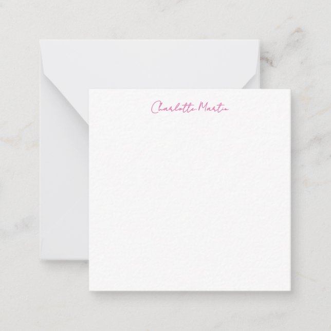 Professional Pink White Manager Consultant Chief Card (Front)