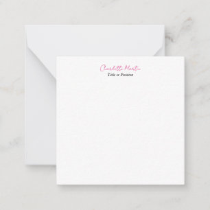 Professional Pink White Manager Consultant Chief Card