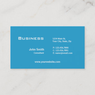 Professional Plain Elegant Blue Computer Repair Business Card