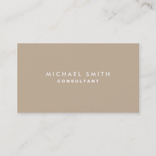 Professional Plain Elegant Interior Decorator Business Card (Front)