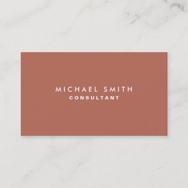 Professional Plain Elegant Interior Decorator Business Card (Front)