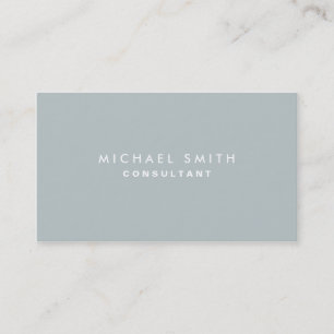 Professional Plain Elegant Interior Decorator Grey Business Card