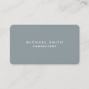 Professional Plain Elegant Interior Decorator Grey Business Card