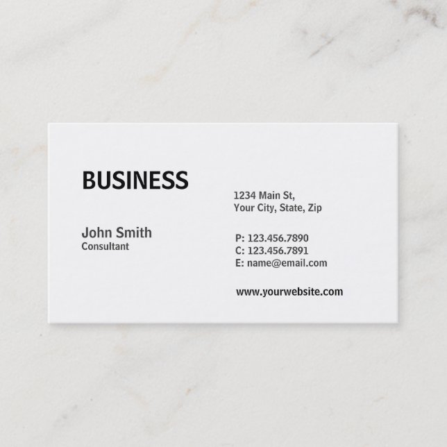 Professional Plain Elegant Modern Computer Repair Business Card (Front)
