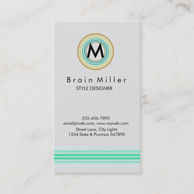 Professional Plain Elegant Modern Simple Business Card (Front)