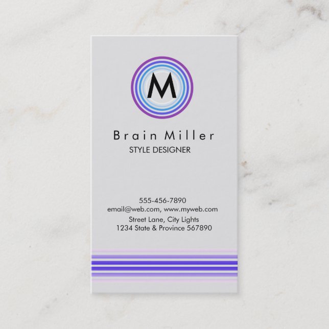 Professional Plain Elegant Modern Simple Business Card (Front)