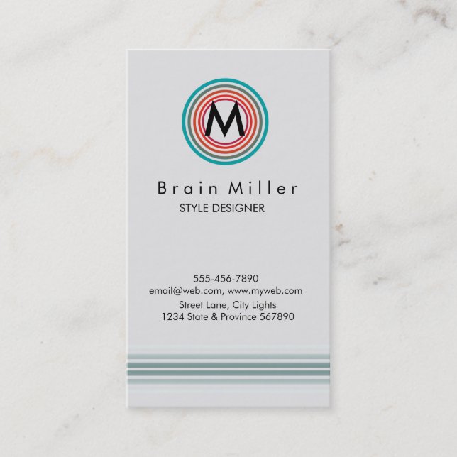 Professional Plain Elegant Modern Simple Business Card (Front)