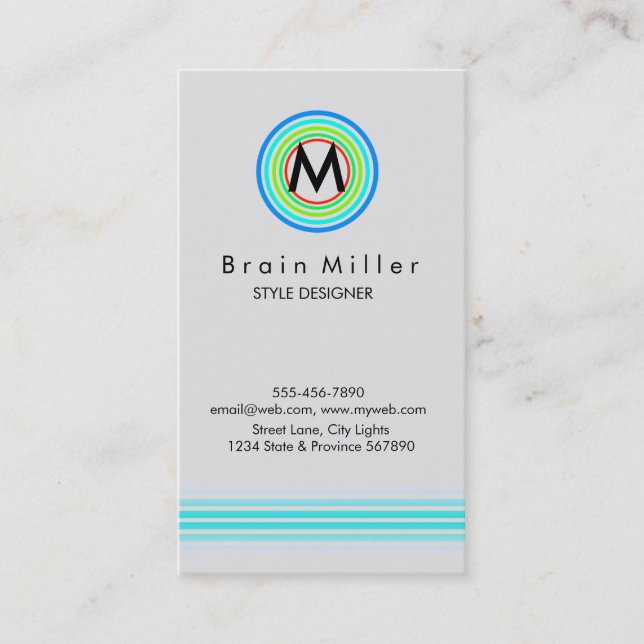 Professional Plain Elegant Modern Simple Business Card (Front)