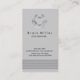Professional Plain Elegant Modern Simple Hexagon Business Card