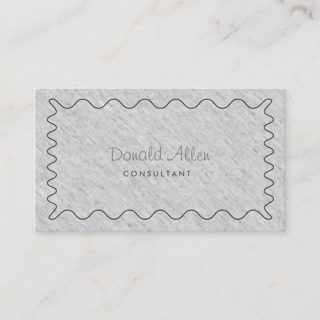 Professional Plain Grey Elegant Modern Simple Business Card (Front)