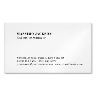 Professional plain minimalist modern 	Magnetic business card