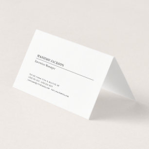 Professional plain minimalist modern matte paper business card