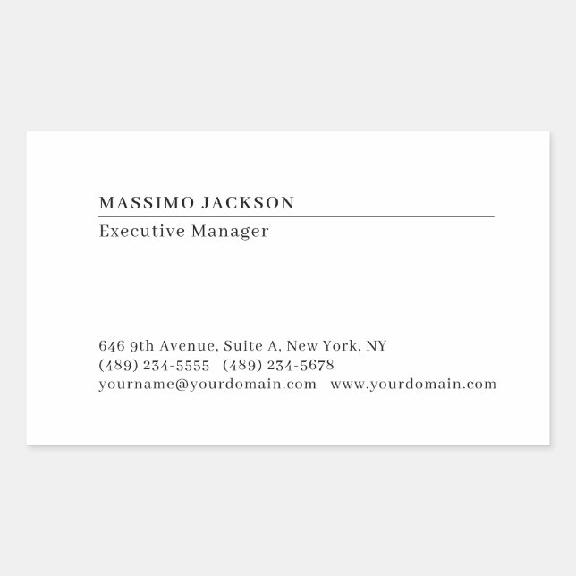 Professional plain minimalist modern matte paper sticker (Front)