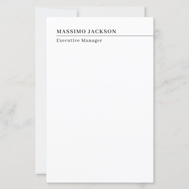 Professional plain minimalist modern name title (Front)