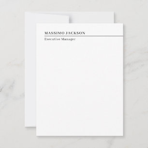 Professional plain minimalist modern name title card