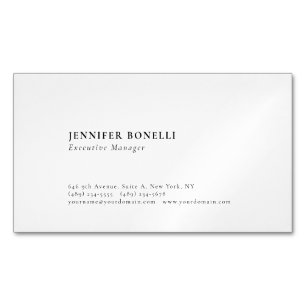 Professional plain minimalist modern trendy 	Magnetic business card