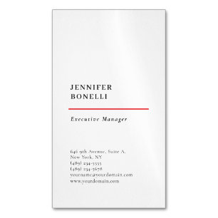 Professional plain minimalist modern trendy 	Magnetic business card
