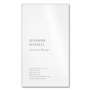 Professional plain minimalist modern trendy  	Magnetic business card