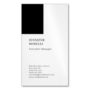 Professional plain minimalist modern trendy 	Magnetic business card