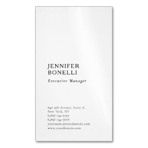 Professional plain minimalist modern trendy 	Magnetic business card