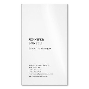 Professional plain minimalist modern trendy 	Magnetic business card