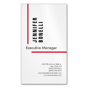Professional plain minimalist modern trendy Magnetic business card