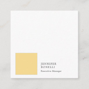Professional plain minimalist modern yellow white enclosure card