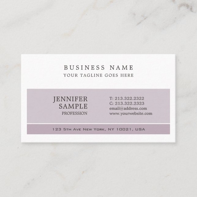 Professional Plain Modern Elegant Colours Design Business Card (Front)