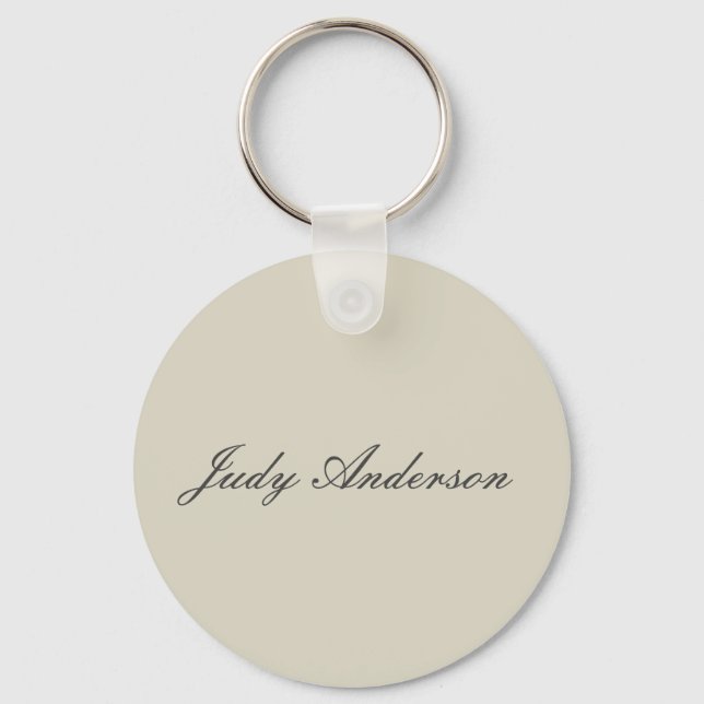 Professional Plain Modern Elegant Keychain (Front)