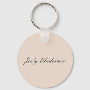 Professional Plain Modern Elegant Keychain