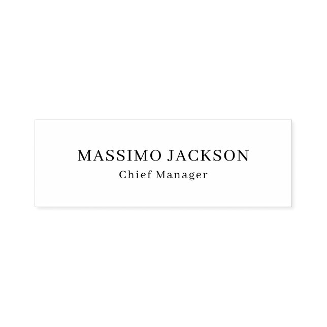 Professional Plain Modern Elegant Self-inking Stamp (Design)