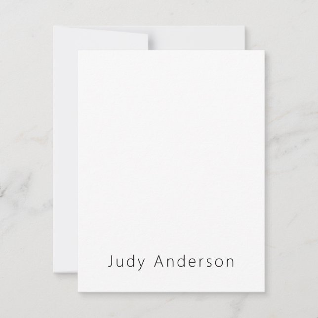 Professional Plain Modern Elegant Your Name Card (Front)