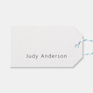 Professional Plain Modern Elegant Your Name Gift Tags