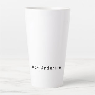 Professional Plain Modern Elegant Your Name Latte Mug