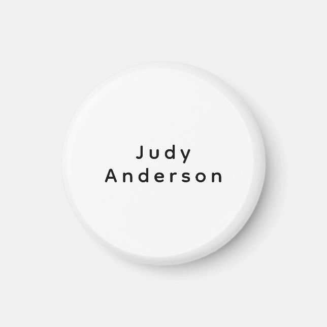 Professional Plain Modern Elegant Your Name Magnet (Front)