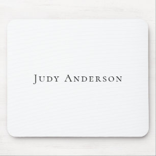 Professional Plain Modern Elegant Your Name Mouse Pad