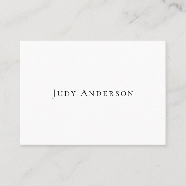 Professional Plain Modern Elegant Your Name Place Card (Front)