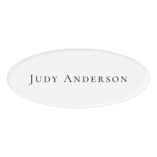 Professional Plain Modern Elegant Your Name Tag