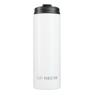 Professional Plain Modern Elegant Your Name Thermal Tumbler