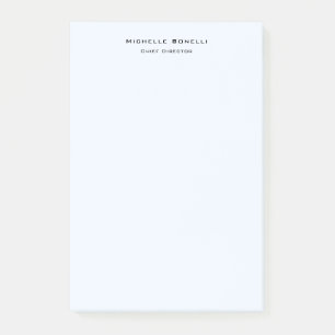 Professional Plain Modern Minimalist Alice Blue Post-it Notes