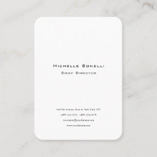 Professional Plain Modern Minimalist Black White Business Card