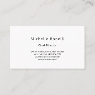 Professional Plain Modern Minimalist Grey White Business Card