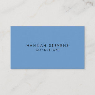 Professional Plain Modern Minimalist Greyish Blue Business Card