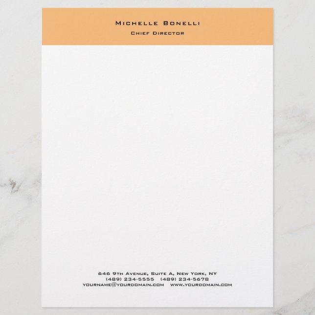 Professional Plain Modern Minimalist  Letterhead (Front)